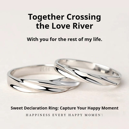 s925 sterling silver Mobius ring couple ring