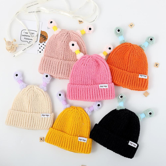 🔥Winter Parent-Child Cute Glowing Little Monster Knit Hat
